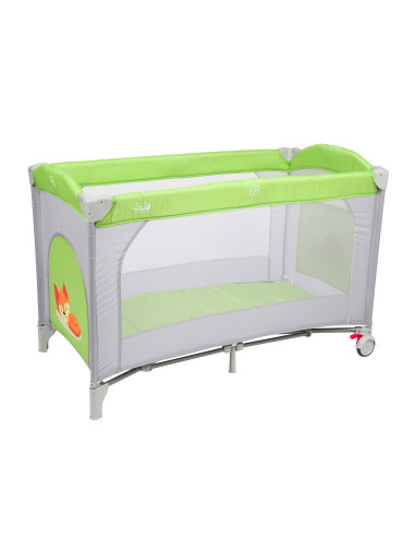 JU7980-Freddie-Fox,Patut pliant 2 nivele Juju Sleepy Baby, Freddie Fox