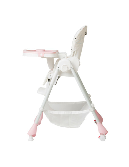 JU1011-Pink-Stars,Scaun de masa Juju Eat&Joy, Pink Stars