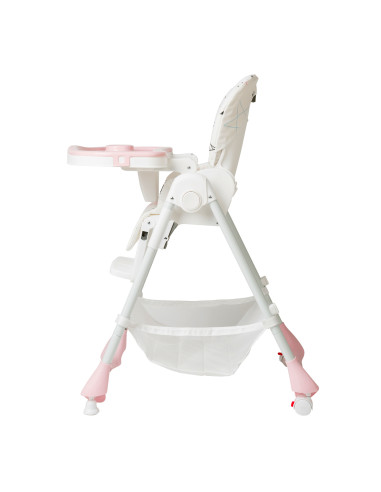 JU1011-Pink-Stars,Scaun de masa Juju Eat&Joy, Pink Stars