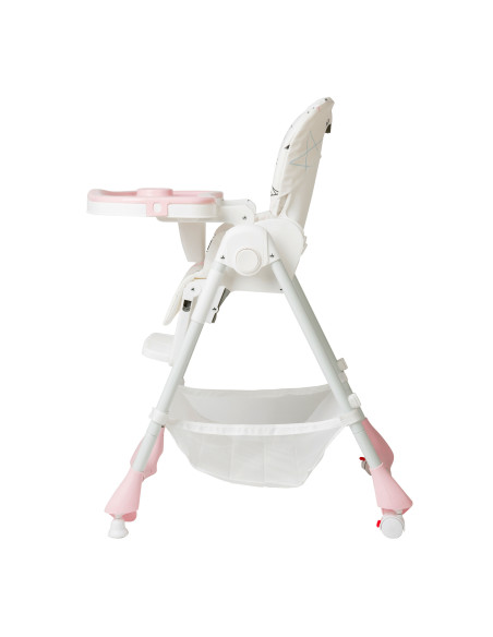 JU1011-Pink-Stars,Scaun de masa Juju Eat&Joy, Pink Stars