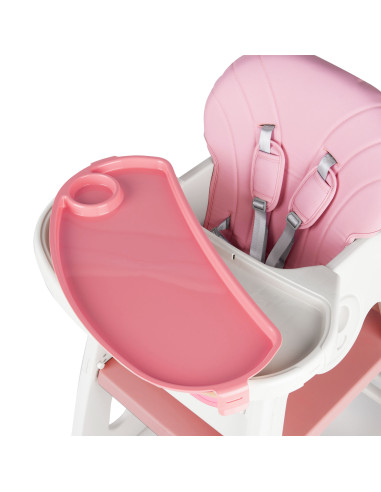 JU3003-K03-Pink,Scaun de masa transformabil Juju Eat&Play V2, Roz