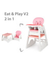 JU3003-K03-Pink,Scaun de masa transformabil Juju Eat&Play V2, Roz
