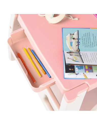 JU3003-K03-Pink,Scaun de masa transformabil Juju Eat&Play V2, Roz