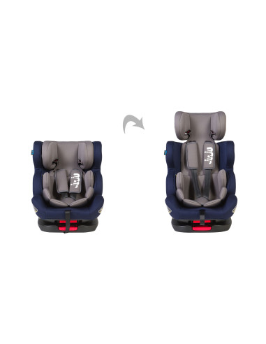 JU1200-932-Grey-Blue,Scaun Auto Juju Complete rotativ 360, Gri-Bleumarin