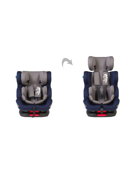 JU1200-932-Grey-Blue,Scaun Auto Juju Complete rotativ 360, Gri-Bleumarin
