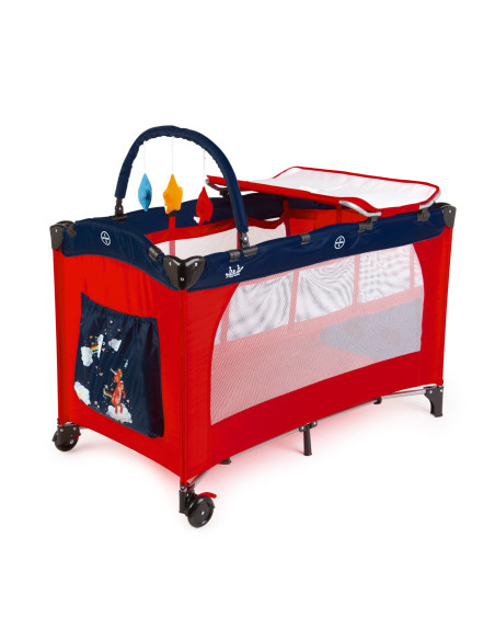 JU7920-Unicorn,Patut pliant 2 niveluri Juju Sleepy Baby, Unicorn