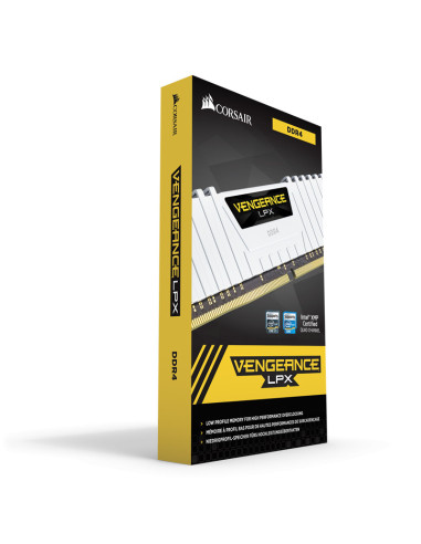 CMK16GX4M2D3000C16W,Memorie DDR Corsair VENGEANCE LPX DDR4 16 GB, frecventa 3000 MHz, 8 GB x 2 module, radiator, "CMK16GX4M2D300