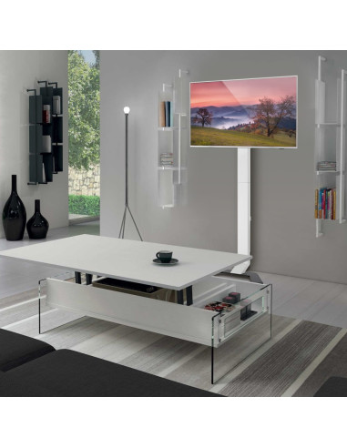 ICA-TR47,Stand TV profesional din aluminiu, LCD/LED/Plasma, 32 - 70 inch, super slim, Alb, Techly, ICA-TR47 "ICA-TR47"