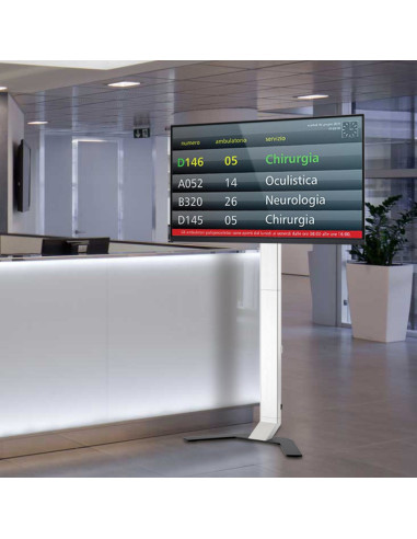 ICA-TR47,Stand TV profesional din aluminiu, LCD/LED/Plasma, 32 - 70 inch, super slim, Alb, Techly, ICA-TR47 "ICA-TR47"