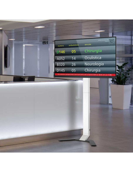 ICA-TR47,Stand TV profesional din aluminiu, LCD/LED/Plasma, 32 - 70 inch, super slim, Alb, Techly, ICA-TR47 "ICA-TR47"