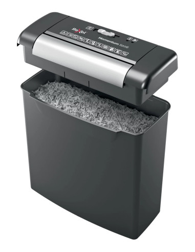 2104568EU,Distrugator manual documente MOMENTUM S206, 6 coli, P2, strip-cut (tip fasii) Rexel "2104568EU" (include TV 35lei)