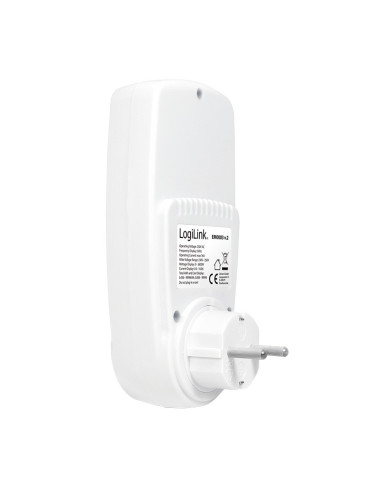 EM0003,PRIZA LOGILINK, Schuko x 1, conectare prin Schuko (T), contor de cost energie, 16 A, afisaj energie / putere / tarif cost