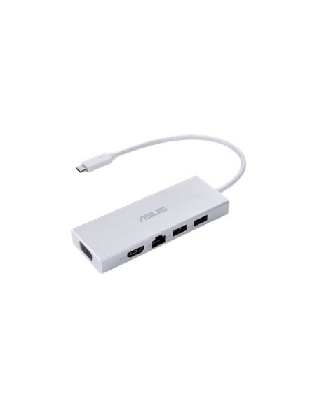 90XB067N-BDS000,DOCKING Station Asus compatibil universal, conectare PC USB Type C, USB 3.0 x 2, RJ-45, alb