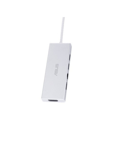 90XB067N-BDS000,DOCKING Station Asus compatibil universal, conectare PC USB Type C, USB 3.0 x 2, RJ-45, alb