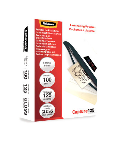 FE5306302,Folie laminare Fellowes 54x86mm 125 microni 100/top