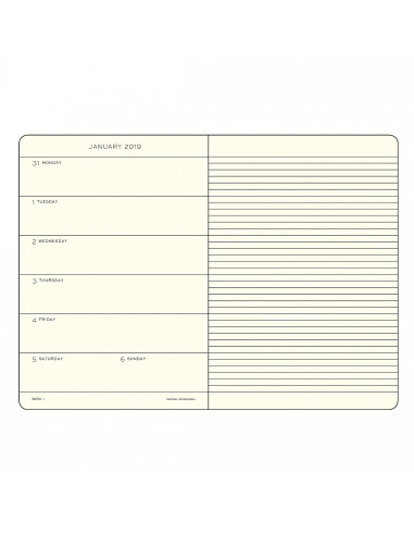 LT357798,Agenda saptamanala+caiet a5 2019 negru leuchtturm