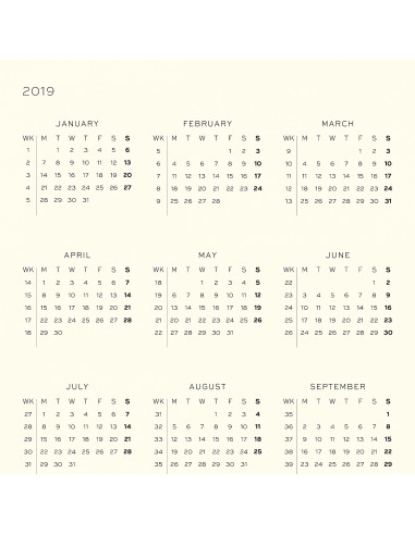 LT357798,Agenda saptamanala+caiet a5 2019 negru leuchtturm