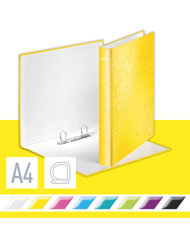 LZ42410016,Caiet mecanic a4 2 inele 25mm/40mm galben wow leitz LZ42410016,Caiet mecanic a4 2 inele 25mm/40mm galben wow leitz