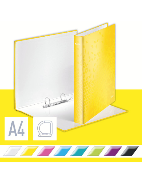 LZ42410016,Caiet mecanic a4 2 inele 25mm/40mm galben wow leitz LZ42410016,Caiet mecanic a4 2 inele 25mm/40mm galben wow leitz