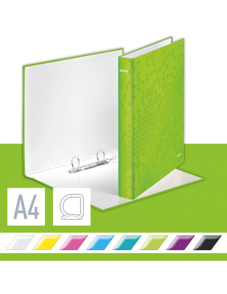 LZ42410054,Caiet mecanic a4 2 inele 25mm/40mm verde wow leitz LZ42410054,Caiet mecanic a4 2 inele 25mm/40mm verde wow leitz