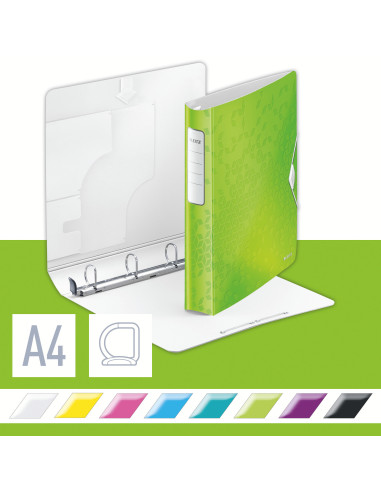LZ42400054,Caiet mecanic a4 4 inele 30mm/52mm verde softclick leitz