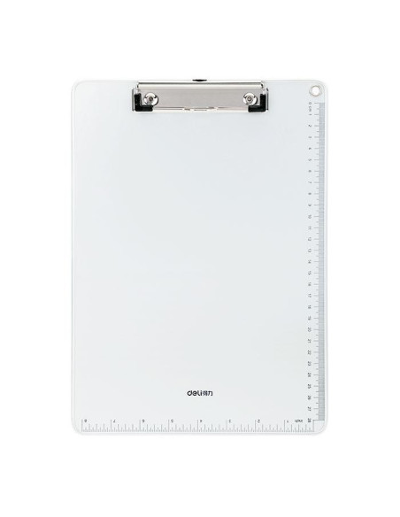 DL64504,Clipboard simplu metal cu rigla deli