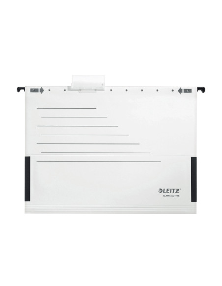 LZ19263101,Dosar suspendabil cu burduf alb 5/set alpha active leitz