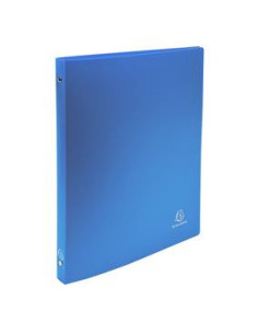 EX51192SE,Caiet mecanic a4 4 inele 15mm/20mm cop. flex. bleu exacompta