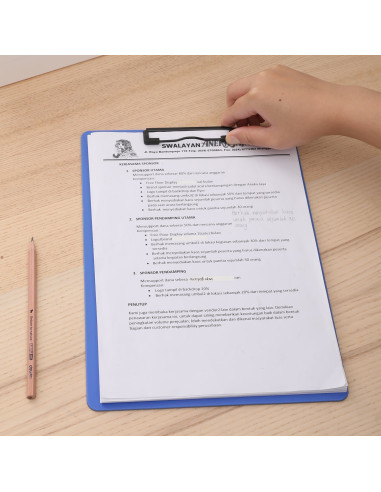 DLEF75432,Clipboard simplu foam albastru deli