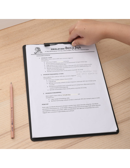 DLEF75422,Clipboard simplu foam negru deli