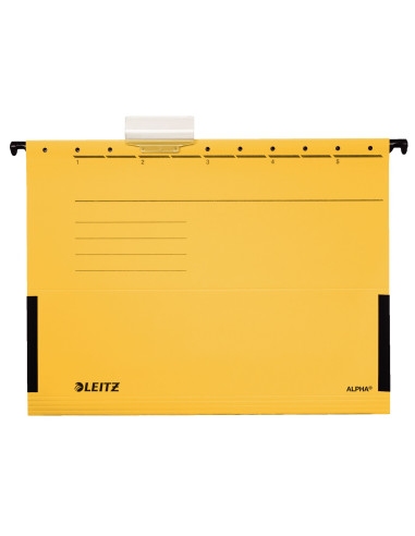 LZ19860115,Dosar suspendabil cu burduf galben alpha leitz