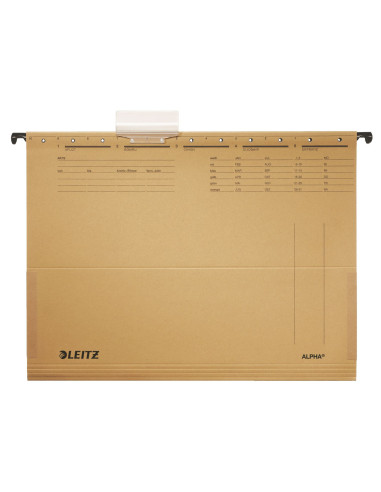 LZ19160000,Dosar suspendabil cu burduf natur alpha leitz