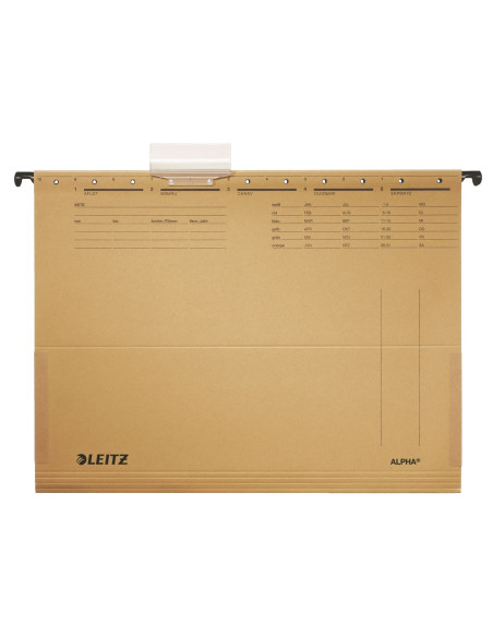 LZ19160000,Dosar suspendabil cu burduf natur alpha leitz