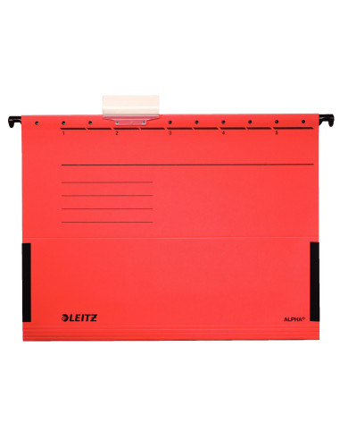 LZ19860125,Dosar suspendabil cu burduf rosu alpha leitz