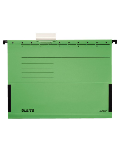 LZ19860155,Dosar suspendabil cu burduf verde alpha leitz