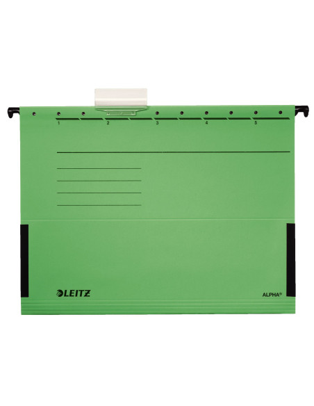 LZ19860155,Dosar suspendabil cu burduf verde alpha leitz