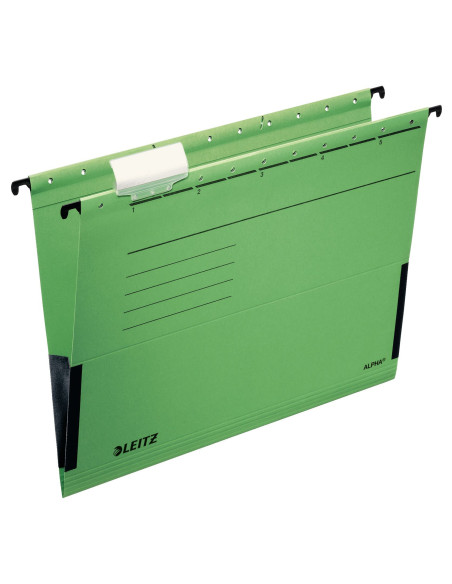 LZ19860155,Dosar suspendabil cu burduf verde alpha leitz