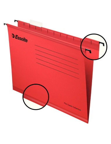 ES90316,Dosar suspendabil rosu standard pendaflex esselte