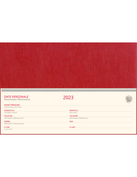 EGOBREFCH8,Planner birou 30x10 maro hartie ivory 2023 ego