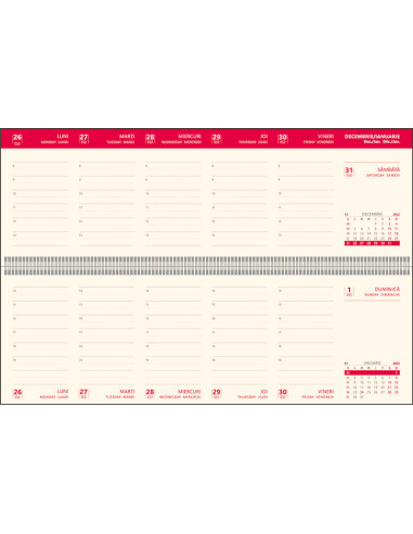 EGOBREFCH12,Planner birou 30x10 verde hartie ivory 2022 ego