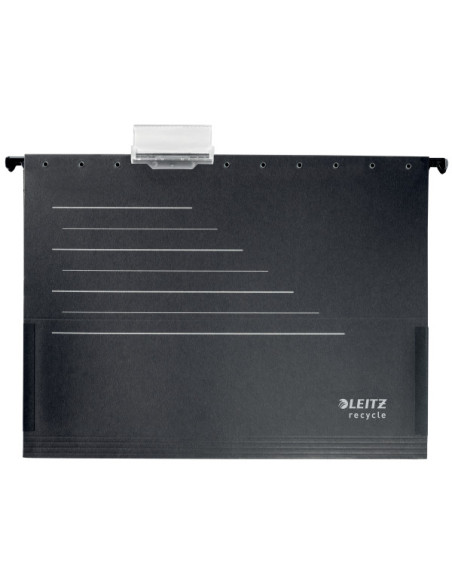 LZ19220095,Dosar suspendabil cu burduf negru alpha recycle leitz