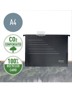 LZ19220095,Dosar suspendabil cu burduf negru alpha recycle leitz 2