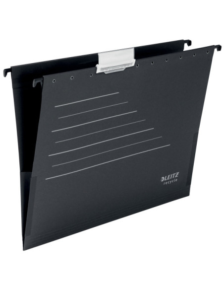 LZ19220095,Dosar suspendabil cu burduf negru alpha recycle leitz
