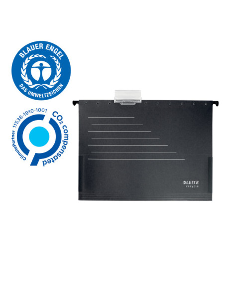 LZ19220095,Dosar suspendabil cu burduf negru alpha recycle leitz
