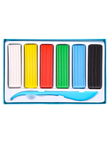 DLED75110,Plastilina 6 culori 120g deli