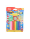 DLED75021,Plastilina 8 culori 100g + forme modelaj deli