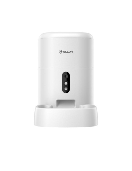 TLL331461,Tellur Dispenser de mancare Smart pentru animale de companie, capacitate 4L, Alb