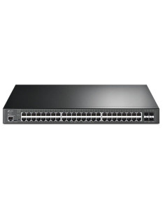 TL-SG3452XP,TP-LINK TL-SG3452XP Switch JetStream cu management | 4× Porturi 10GE SFP+ și 48× Porturi Gigabit, POE, Interfață: 48