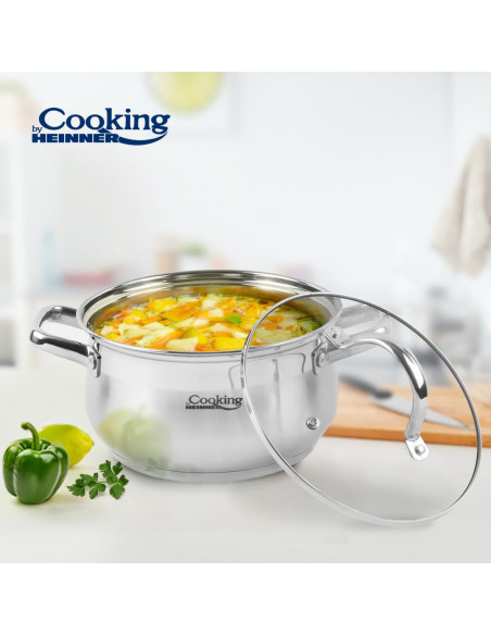 HR-MSF-047,Semioara inox + capac, 22 X 12.5 cm, 4.7 L, AMIRA HR-MSF-047,Semioara inox + capac, 22 X 12.5 cm, 4.7 L, AMIRA