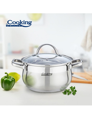 HR-MSF-047,Semioara inox + capac, 22 X 12.5 cm, 4.7 L, AMIRA HR-MSF-047,Semioara inox + capac, 22 X 12.5 cm, 4.7 L, AMIRA